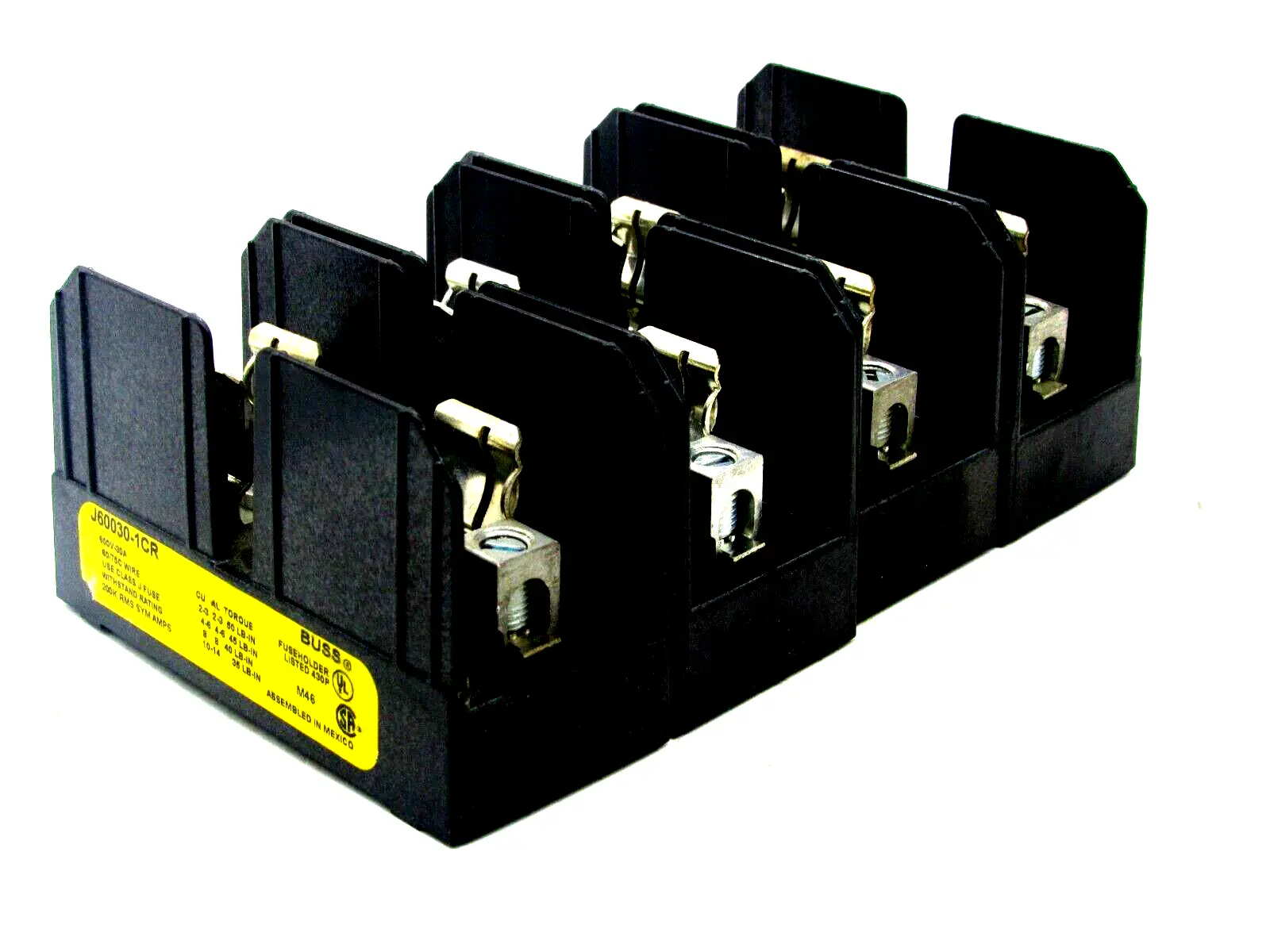 NEW LOT OF 4 BUSSMANN J60030-1CR FUSE HOLDER J600301CR