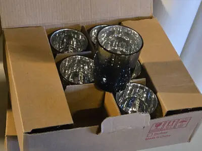 Lot of (12) Mercury Glass Tea Light / Votive Candleholder by Volens
