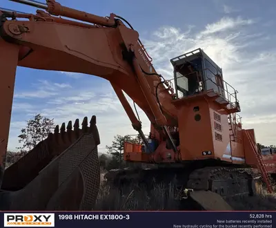 Used 1999 HITACHI EX1800-3 Excavators Oklahoma US | Proxy Equipment #1381934