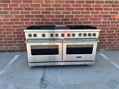 USED VIKING VDR5606GQSS 60" STAINLESS STEEL DUAL FUEL RANGE W/ GRILL AND GRIDDLE