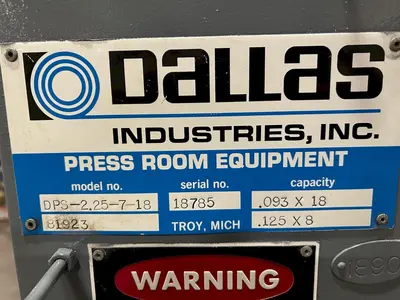 DALLAS 81923 Coil Reels and Straighteners | PressTrader Limited (10)