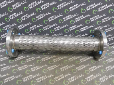 Unbranded Flanged Stainless Steel Braided Hose 18" long 2" bore 150# New