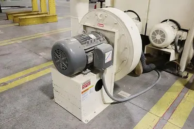 USED CEMCO 30 HP BLOWER STYLE VACUUM FOR WIDE-BELT SANDER FEED CONVEYOR