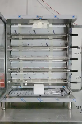 NEW EMPERO 5 ROLLER VERTICAL NATURAL GAS ROTISSERIE MODEL EMP.5EG-USA (CAPACITY OF 30 CHICKENS)