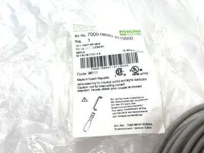New | in-Stock Murrelektronik Single Ended M8 female 0° A-cod. Cable Cable & Wire Michigan US | Maverick Industrial Sales #1392397