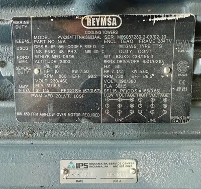 2015 REYMSA PVK284TTTNA16603AAL Definite Purpose Motors | Great American Equipment Company (4)