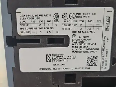 USED SIEMENS 3RT2017-2KB41-1AA0