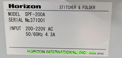 Used 2014 HORIZON SPF-200A Collators and Gatherers North Carolina US | BROOKS PRINTING EQUIPMENT #712413