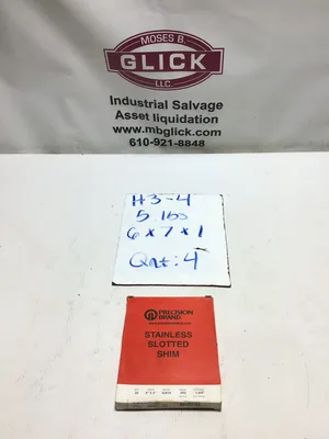Precision Stainless Slotted Shim 5″x5″ Size D 1-5/8″ Slot Size .002 Gauge (4)