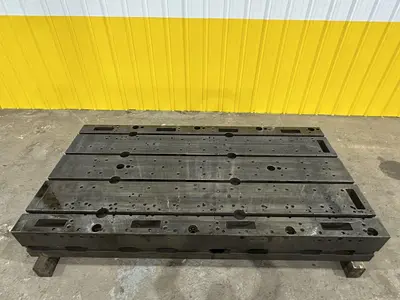48" X 92" X 12" T-SLOTTED LAYOUT RISER TABLE / FLOOR PLATE: STOCK #19723