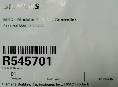 REFURBISHED SIEMENS R545701 MODULAR BUILDING CONTROLLER