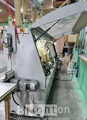 USED 2016 BIESSE AKRON 1440A USED EDGEBANDER WITH CORNER ROUNDING AND PREMILLING ++
