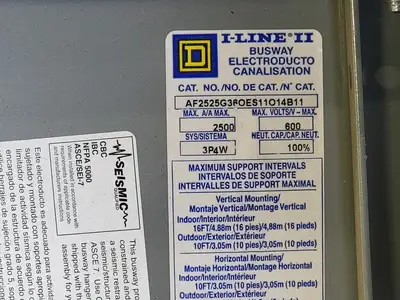 NEW SQUARE D AF2525G36OES11O14B11