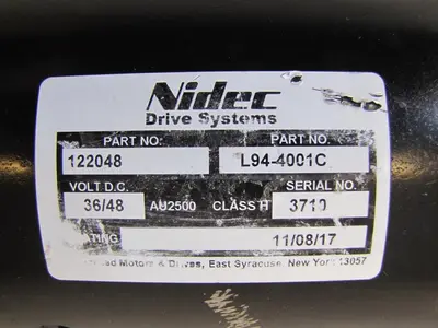 Nidec 36V 48V 122048 Electric DC Motor L94-4001C Bendi 122048 Lift Motor 48 VDC