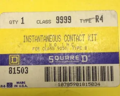 New | in-Stock SQUARE D 9999 R4 81503 Miscellaneous Equipment (Electrical & Power) | Surplus Asset Holdings #1190603