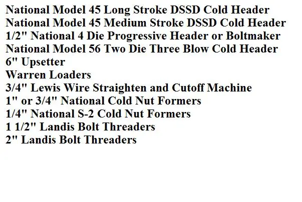 Used NOT SPECIFIED _UNKNOWN_ Cold Headers Connecticut US | HARITON MACHINERY COMPANY #468519