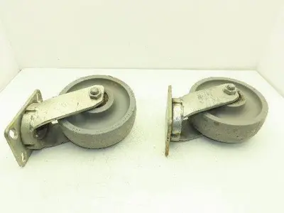 SC Polyurethane Caster Wheel 8x2.5" Kingpinless Gray Lot of 2