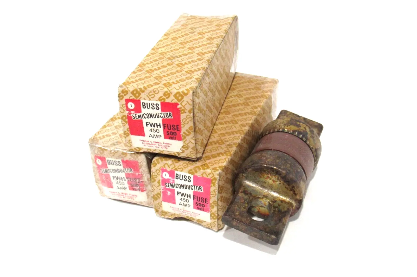 LOT OF 3 NEW BUSSMANN FWH450 FUSES