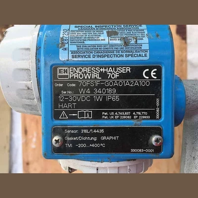 Endress & Hauser Prowirl 70F Flow Meter