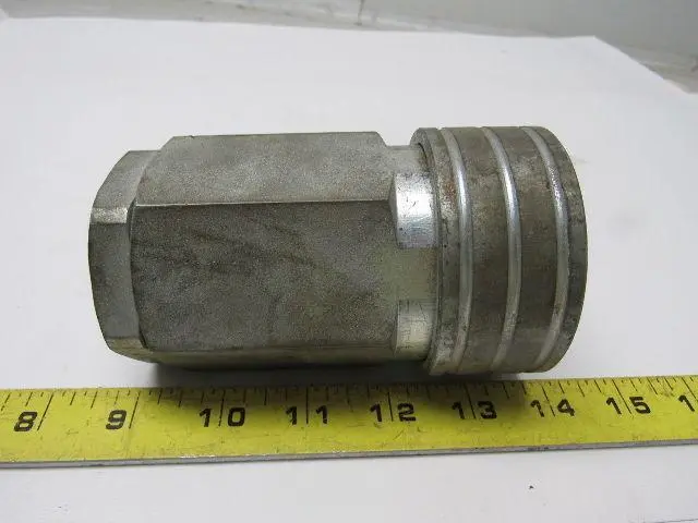 Parker H12-62 Steel 1-1/2" Body Poppet Valve Shut off 1"NPTF Quick Coupling