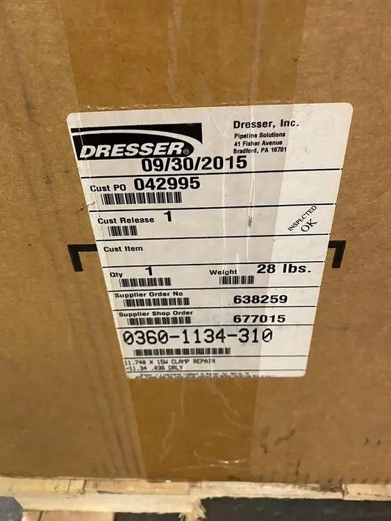 New | in-Stock DRESSER 0360-1134-310 Valves/Fittings | Surplus Asset Holdings #1218315