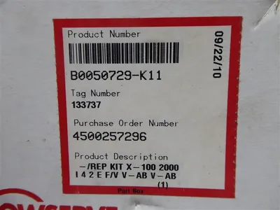 Flowserve B0050729-K11 Repair Kit 133737 New NIB