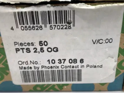 USED PHOENIX CONTACT 1037086, PTTBS 2,5 OG