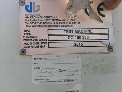 USED 2015 DB TECHNOLOGIES STRUDER-PRESS MACHINE