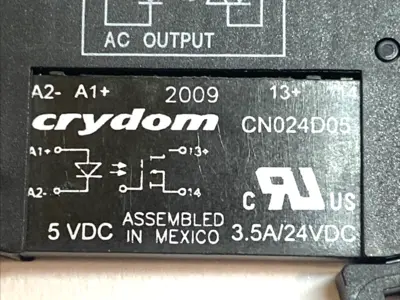 Used Crydom Socket W/ CN024D05 Solid State Relay 24VDC 3.5A 3-12V Input Relays & Switches Michigan US | Maverick Industrial Sales #1395228