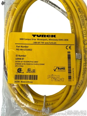 New | in-Stock TURCK PKG 4M-5/CS10022 Cable & Wire Kentucky US | Industrial Parts R Us Inc. #1334491