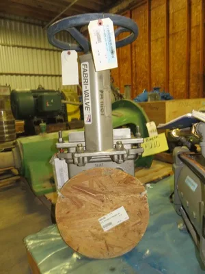 Fabri-Valve 8"-150 knife gate valve, hand wheel operated, Unused Condition