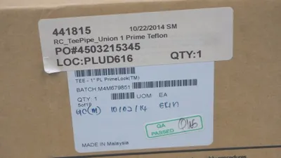 NEW ENTEGRIS PT-16K-3 TEE PIPE UNION PT16K3