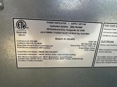 NEW CAPTIVEAIRE 1350CFM