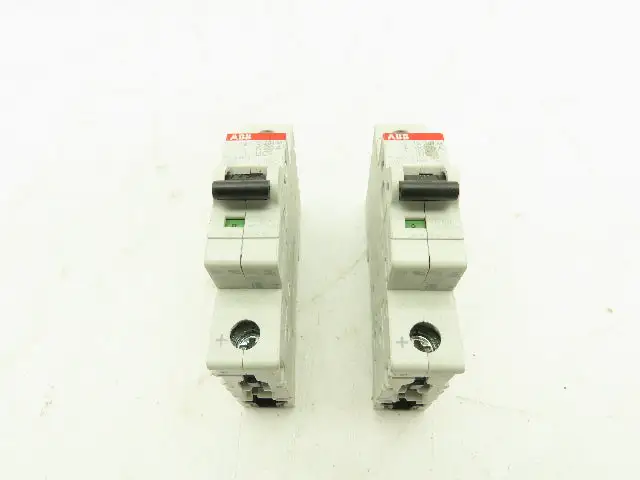 ABB S201M K 20A Mini Circuit Breaker 1-Pole 20 Amp 220V S200 K Curve  LOT OF 2