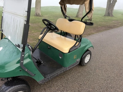 (1) 2019 E-Z-Go EFI golf cart with a Kawasaki gas engine, model 657061G01, includes canopy, fold-dow...