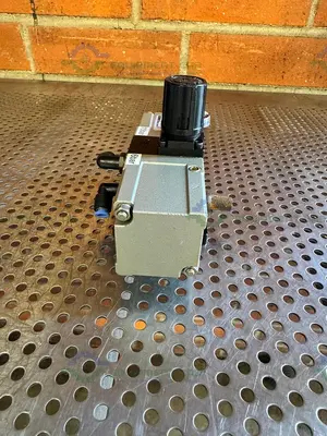 Used SMC EVBA1110-F02  PNEUMATIC BOOSTER REGULATOR / BOOSTER CYLINDER  0.1-1.0 MPA Regulators California US | Equipment Lab #1326926