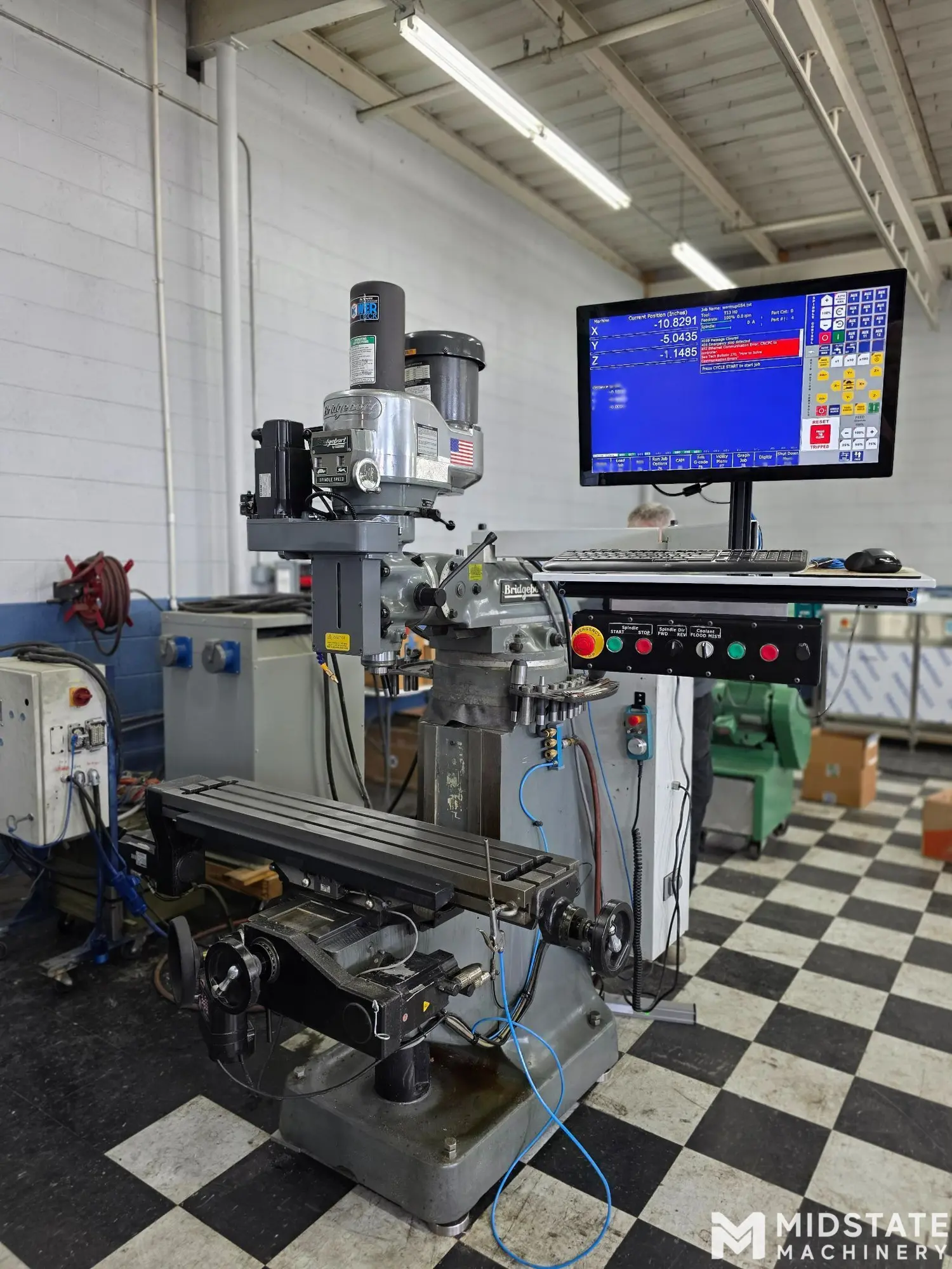 Bridgeport Series 1 EZ TR CNC Power Knee Mill and updated Centroid PC System