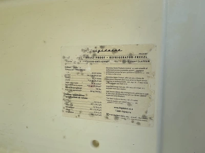 Used FRIGIDAIRE UNKNOWN MODEL Refrigerators Michigan US | Miedema Asset Management Group #1311885
