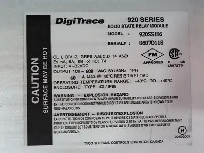 USED DIGITRACE 920E9FWQSIS603SSH6102SSH6201T65T35LAM
