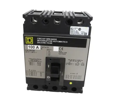 NEW SQUARE D FAL34100 BREAKER 100A 3P