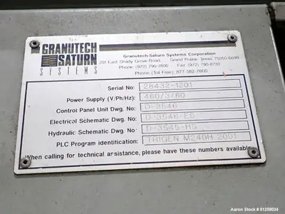 Used GRANUTEC M240 Dual Rotor or Single Rotor Shredders Illinois US | Aaron Equipment #1423159