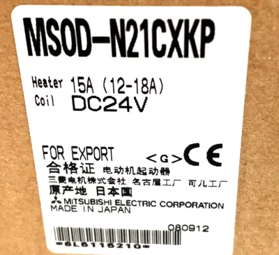 NEW MITSUBISHI MS0D-N21CXKP MAGNETIC CONTACTOR 15A DC24V SD-N21 MS0DN21CXKP