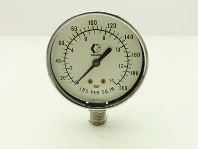 Graco 208-997 Low Pressure Corrosion Resistant Back Pressure Regulator w/Gauge