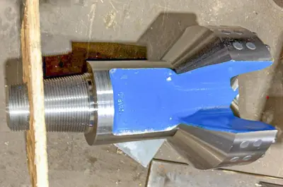 Used TRIDENT SUPREME 9-7/8" FLAT FACE CARBIDE BUTTON CABLE TOOL DRILL BIT Carbide Drills Pennsylvania US | East West Machinery & Drilling #1417861