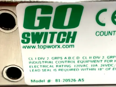 NEW TOPWORX GO SWITCH 81-20526-A5 PROXIMITY SWITCH 8120526A5