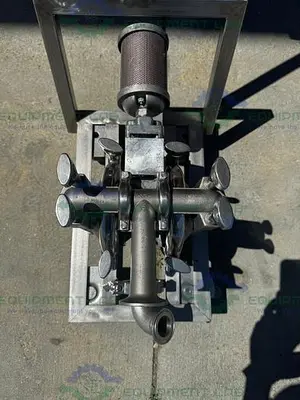 USED WILDEN HT 68004 STAINLESS STEEL DOUBLE DIAPHRAGM PUMP W/ CART