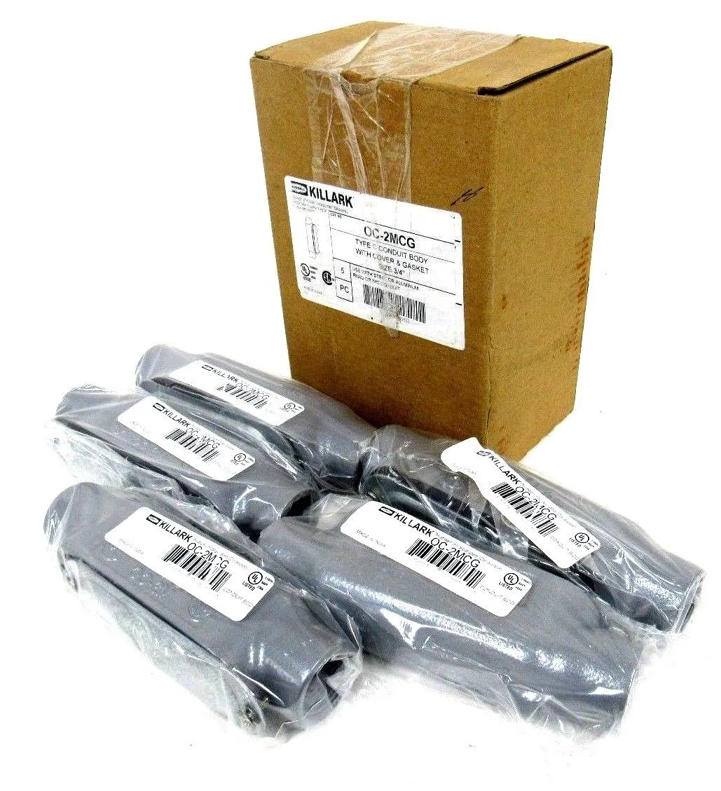 NEW LOT OF 5 HUBBELL OC-2MCG CONDUIT BODY OC2MCG 3/4"