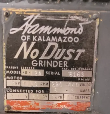 HAMMOND 12-A Pedestal Type Grinders (Double End) | Machinery Central (3)