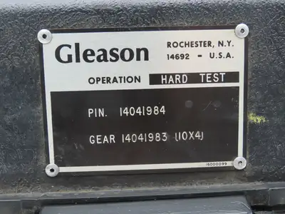 Gleason Operation Hard Test Kit Gear 14041983 (10X4) & Pin 14041984