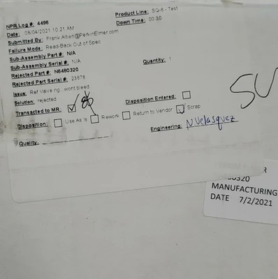 USED Perkin Elmer N6480320